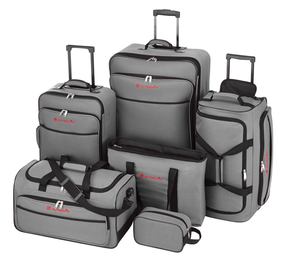 Outbound Spinner Luggage Set, Assorted, 6pc Canadian Tire