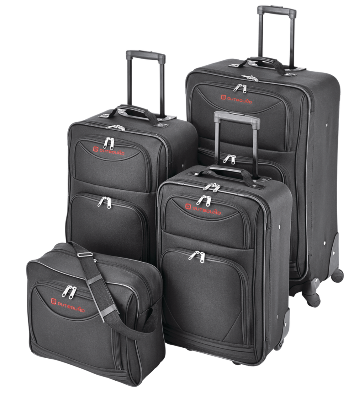 4 piece luggage store set with spinner wheels