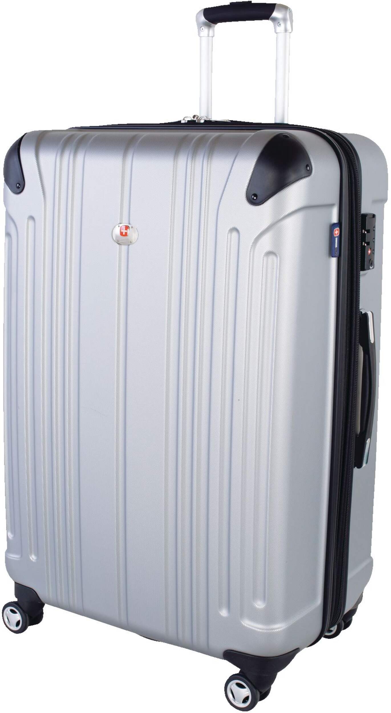 Valise extensible rigide à roulettes pivotantes Swiss Alps Furor avec cadenas TSA, 28&nbsp;po Front_Angled_Left