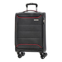 Bagage cabine souple à roulettes pivotantes American Tourister Journey Lite avec cadenas TSA, noir, 21,5 po Front_Angled_Left