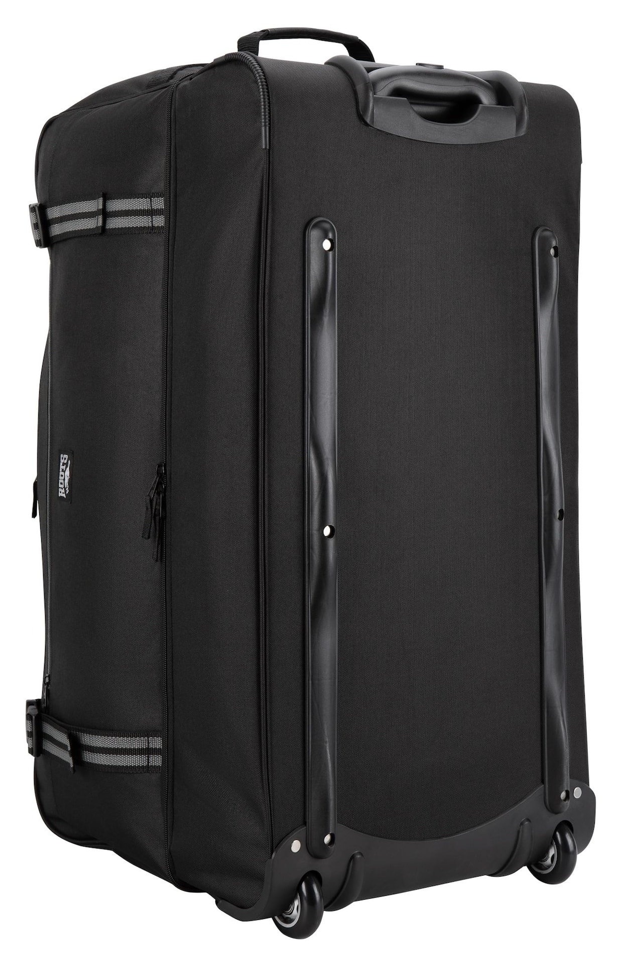 Roots 28 in Wheeled Rolling Travel Luggage Duffle Bag w Drop Bottom Compartment 122 L Black Canadian Tire