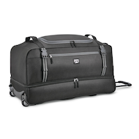 Roots 28-in Wheeled Rolling Travel Luggage Duffle Bag w/ Drop-Bottom Compartment, 122-L, Black Front_Three_Fourths_Angled_Right