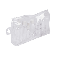 Maple Leaf Refillable Leak-Proof Carry-On Travel Toiletry Bottle & Container Set w/ Clear Pouch 16-pc Front_Three_Fourths_Angled_Right