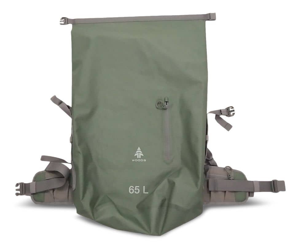 Woods Portage Roll Top Waterproof Dry Backpack For Camping Hiking Canoeing Kayaking 65 L Canadian Tire