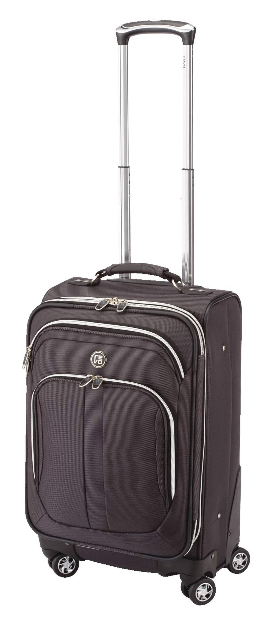 Revo Twist II Expandable Softside Spinner Wheel Carry-On Travel Luggage Suitcase, 21-in Front_Angled_Left