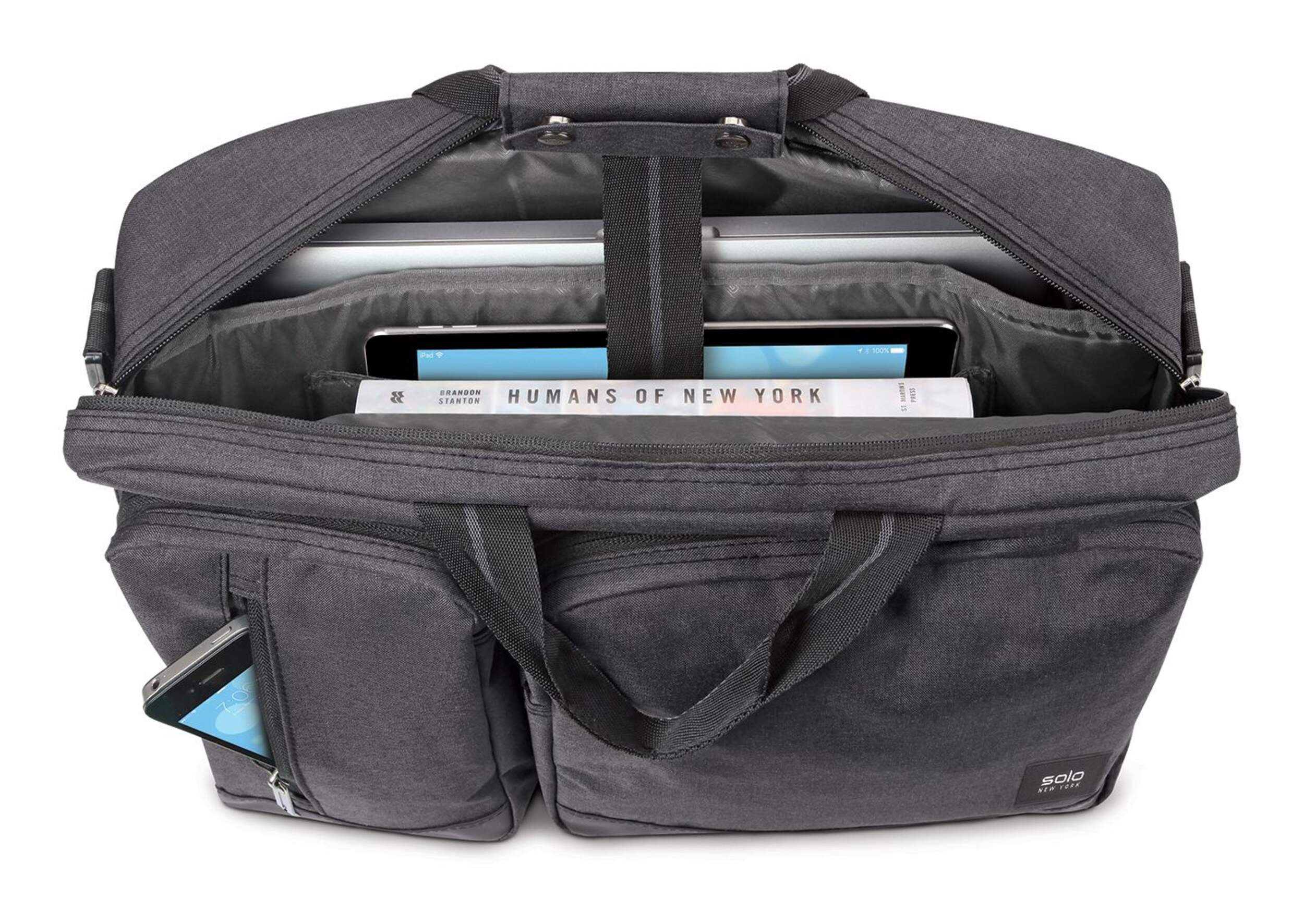 Solo New York Hybrid 2In1 Laptop Organizer Briefcase & Backpack For