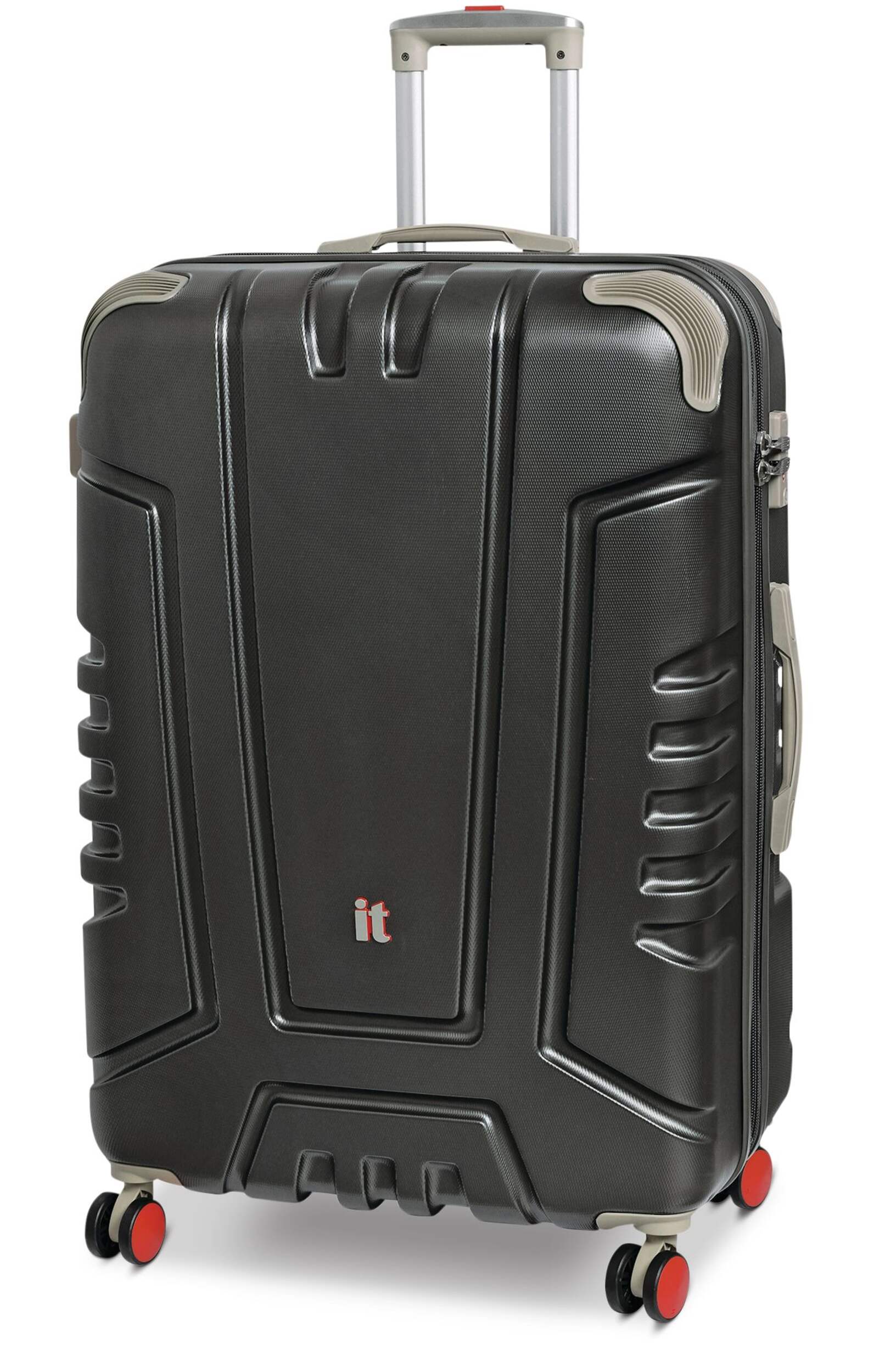 Valise rigide extensible à roulettes pivotantes IT Luggage Cherokee II avec cadenas, 29&nbsp;po Front_Three_Fourths_Angled_Left