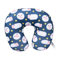Maple Leaf Kids' Plush Head & Neck Support Travel Pillow For Airplane & Car, Assorted Front_Flat