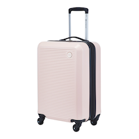 Outbound Hardside Carry-On Spinner Flex Travel Suitcase, Pink, 21-5/8-in Front_Three_Fourths_Angled_Left