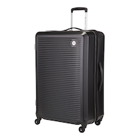 Outbound Hardside Spinner Wheel Large Travel 28-in Suitcase, Black Front_Three_Fourths_Angled_Left