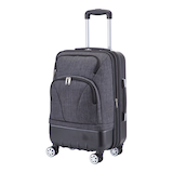 Bagage de cabine hybride à roulettes pivotantes Outbound, anthracite, 20 po Front_Three_Fourths_Angled_Left