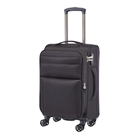 Outbound Alternate Softside Carry-On Luggage with TSA Lock, Black Front_Three_Fourths_Angled_Left