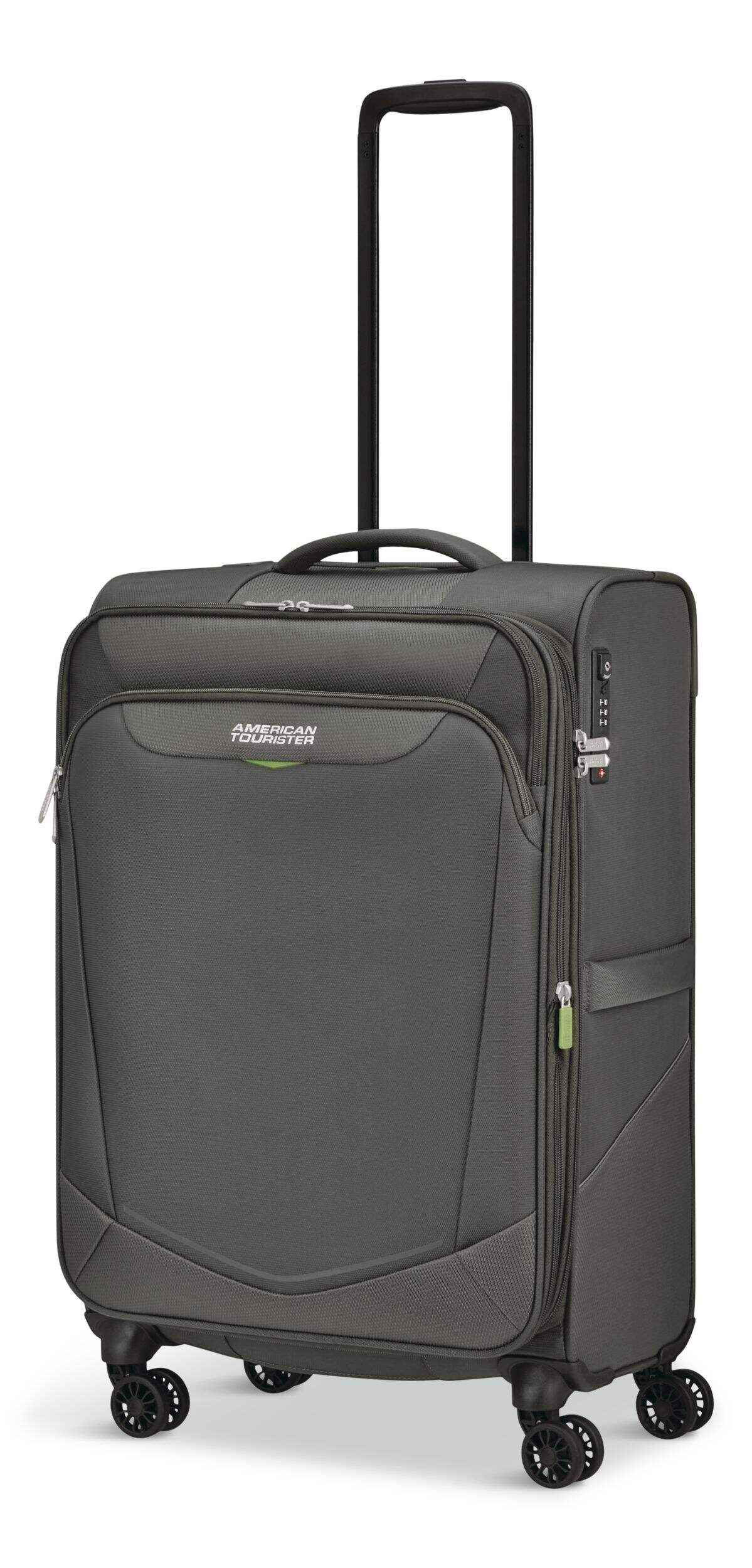 Bagage de cabine American Tourister SummerRide, kaki Front_Three_Fourths_Angled_Left