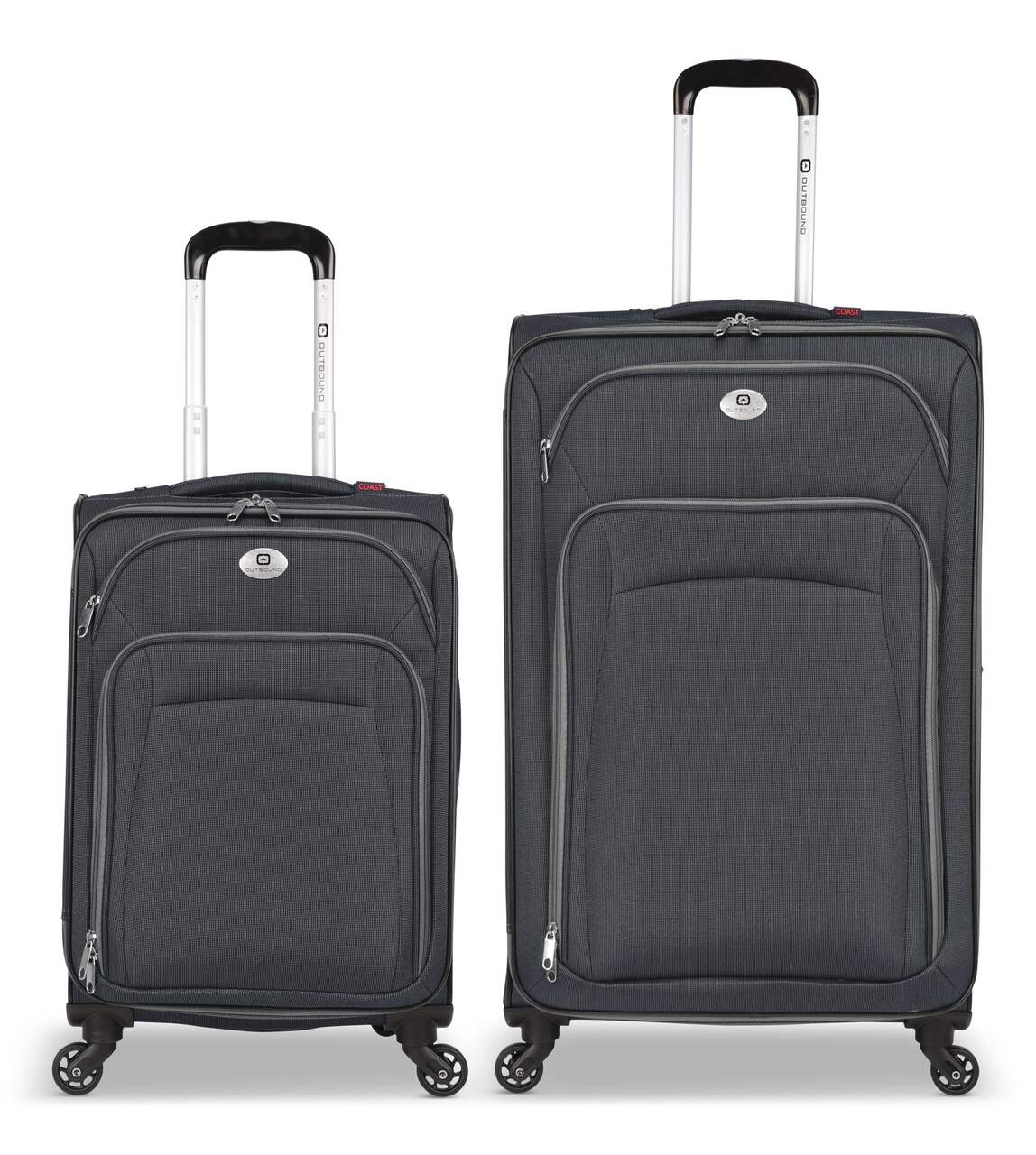 Outbound Soft Side Spinner Wheels Luggage Set, Charcoal, 2-pc