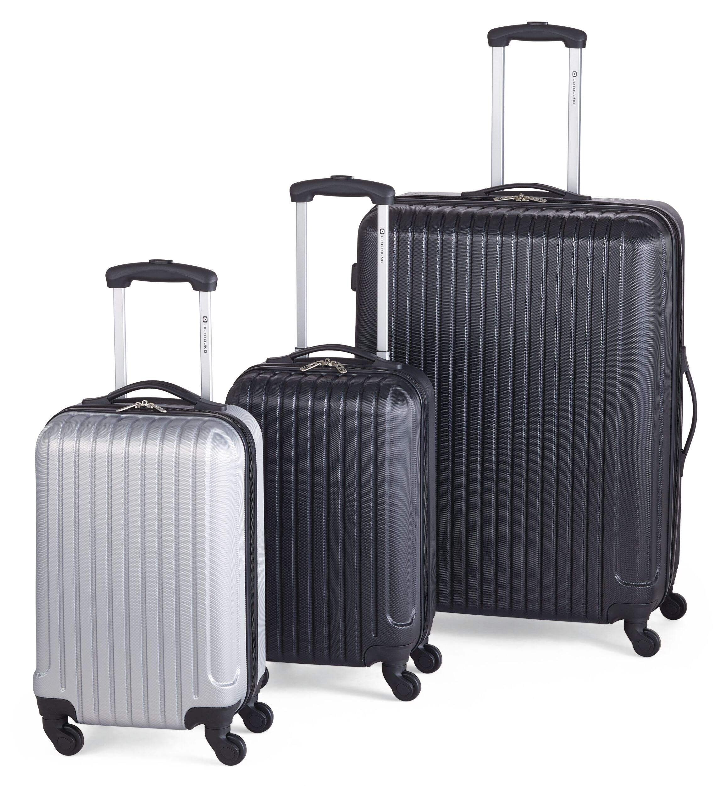 Valises rigides à roulettes pivotantes Outbound, paq. 3 Front_Three_Fourths_Angled_Left