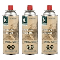 Woods Butane Gas Canister/Cartridge, Fuel For Camping Stoves, Lanterns & Heaters, 8-oz, 3-pk Front_Flat