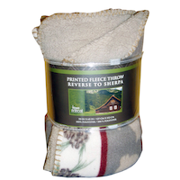 Printed Fleece Sherpa Blanket