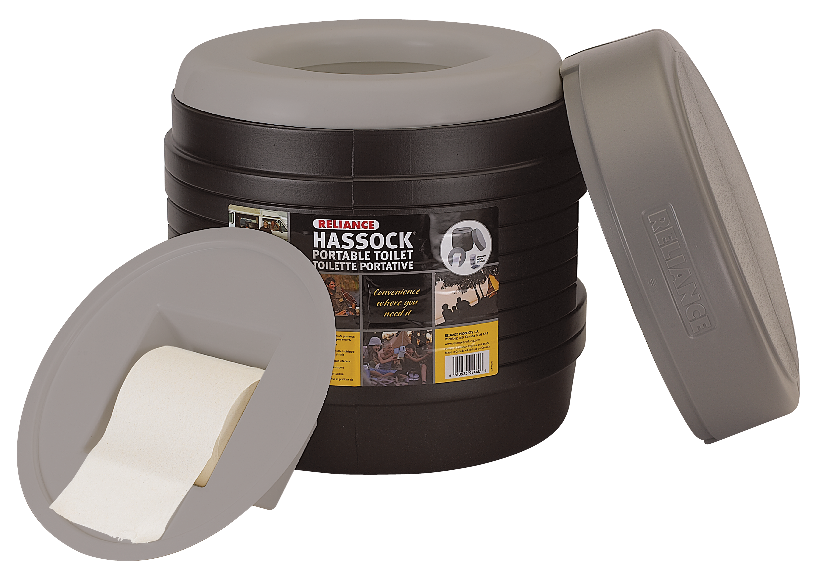 Reliance Hassock Portable Camping Toilet/Porta Potty w/ Pail, Seat