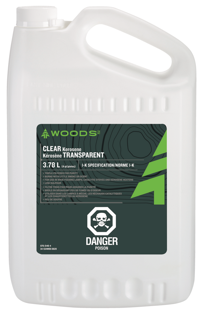 Woods Clear Kerosene, Triple Filtered Fuel For Camping WickFeeding