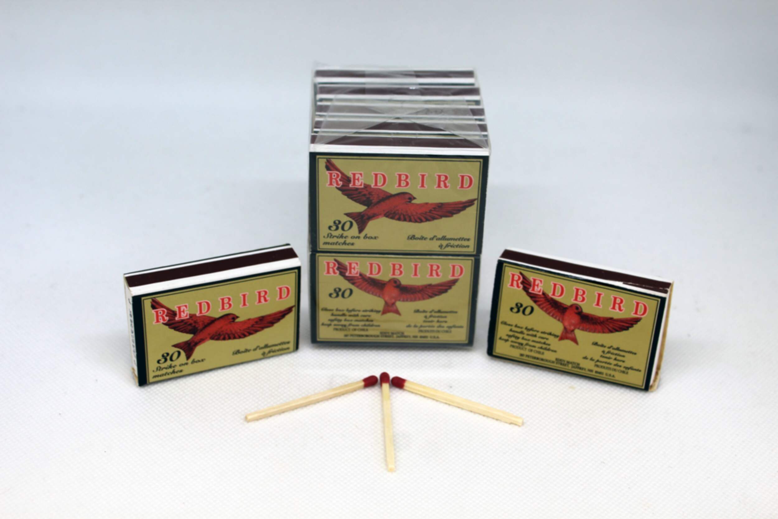Red Bird Wooden Pocket Matches, 300-pk Composite_or_Mixed