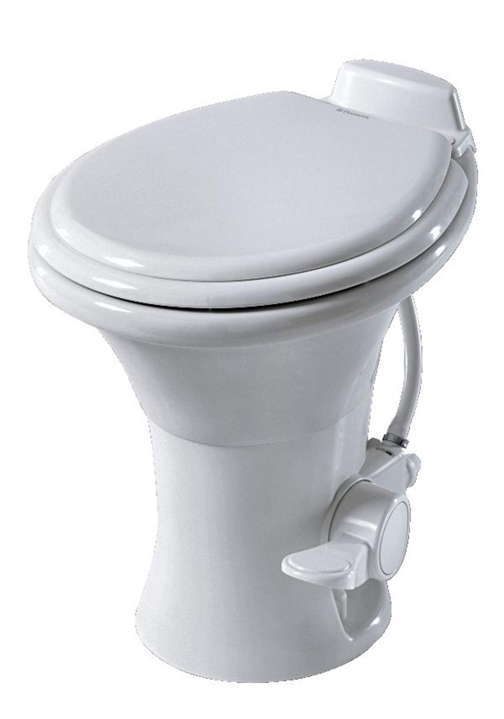 Dometic Ceramic Toilet for RV & Trailer Camping with PowerFlush Technology, 20" Overhead_Plunge