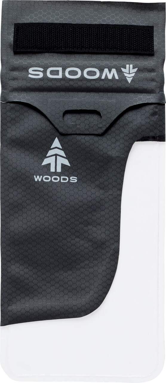 Woods Large Waterproof Cell Phone Dry Bag Pouch w/ Zip Seal & Velcro Roll  Top Closure, Grey