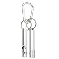 Carabiner Clip with Whistle and Flashlight