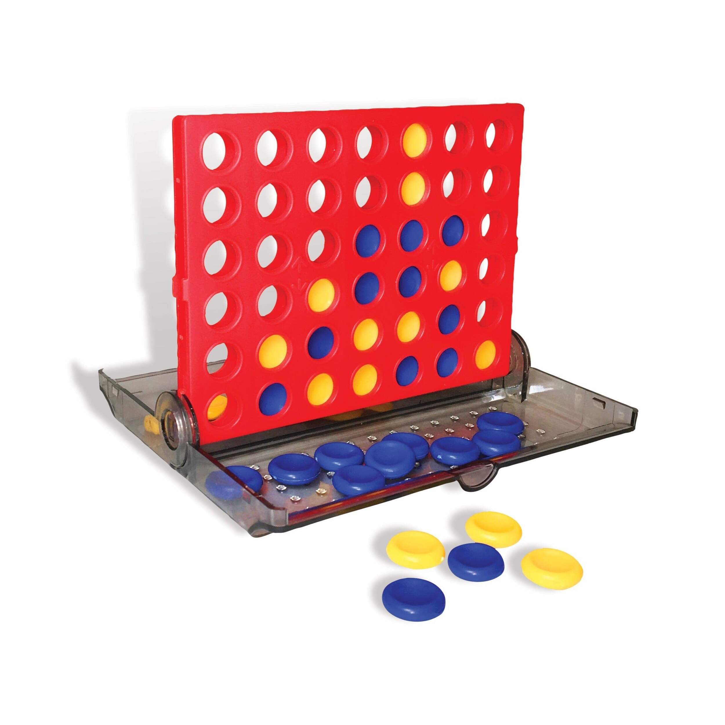 Outside Inside Games Backpack Connect Four Portable Compact Travel Size Game Set w/ Storage Bag Composite_or_Mixed