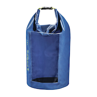 Sac étanche robuste Woods avec fenêtre, pour le camping, la randonnée et les sports nautiques, 15 l, bleu Front_Angled_Left