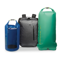 Woods Lightweight Waterproof Dry Bag w/ Valve For Camping, Hiking & Water Sports, 30-L, Green Front_Flat