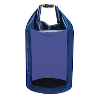 Sac étanche robuste Woods avec fenêtre, pour le camping, la randonnée et les sports nautiques, 25 l, bleu Front_Flat