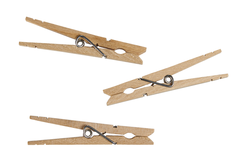 Outbound Large Wooden Spring Clothes Pins/Pegs For Camping, Home