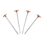 Ice Fishing Tent Peg Sturdy Threaded Metal Ground Stakes Tent Fixer  Accessory Multi-purpose Stable Tent Anchors for Outdoor