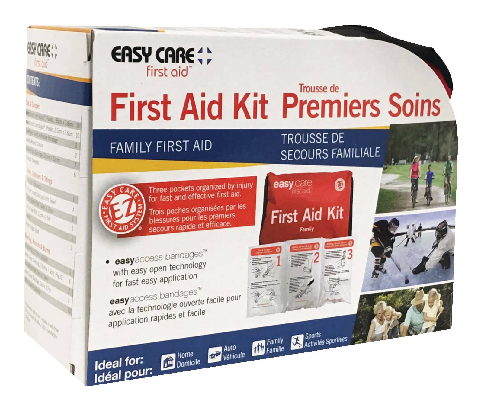 Easy Care First Aid Family First Aid Kit, Emergency Medical Injury