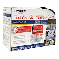 Easy Care First Aid Family First Aid Kit, Emergency Medical Injury & Survival Supplies w/ Case Front_Angled_Right