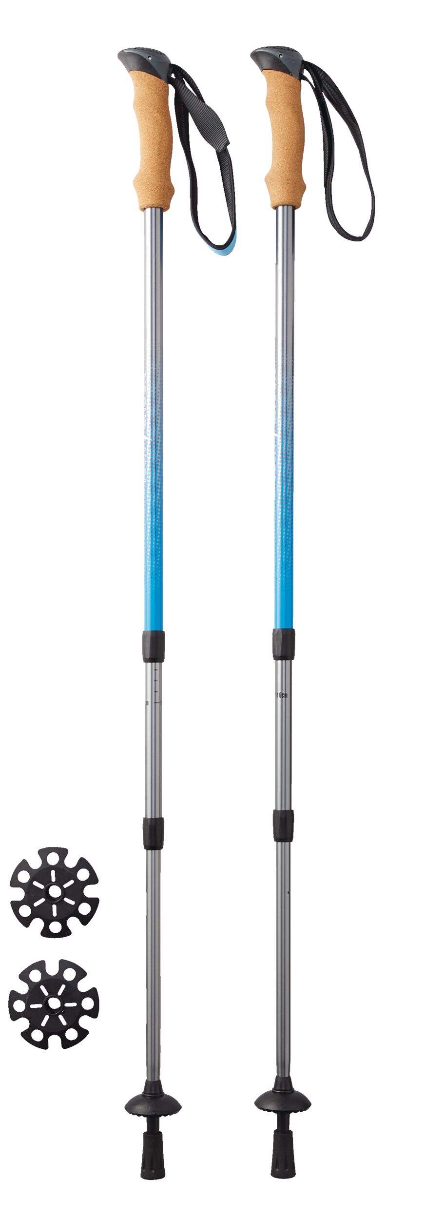 Outbound Anti-Shock Telescopic Adjustable Aluminium Trekking Poles For Hiking & Walking Front_Flat