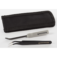 Woods Camping Tick Remover Set w/ Stainless Steel Tweezers, Prying Tool & Storage Case Composite_or_Mixed