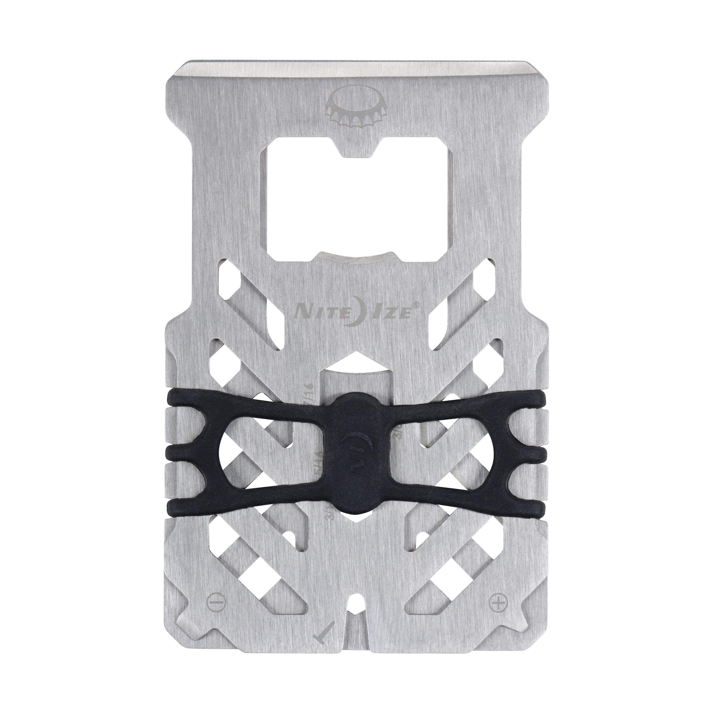 Nite Ize Financial Tool RFID Blocking Wallet Card/Cash Holder, Ruler, Bottle Opener, Screwdriver, Wrench & Scraper Front_Flat