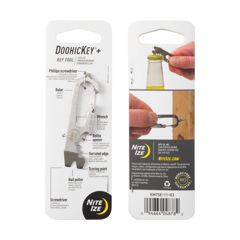Nite Ize DoohicKey Keychain Tool w/ Ruler, Bottle Opener, Screwdriver