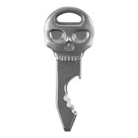 Nite Ize DoohicKey SkullKey Keychain Tool w/ Bottle Opener, Screwdriver, Scoring Point & File Front_Flat