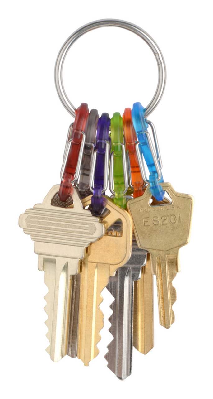 Nite Ize KeyRing S Biner Identification Keychain w 6 Colour Coded S Carabiner Clips Canadian Tire