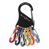 Nite Ize KeyRack S-Biner Identification Keychain w/ 6 Colour-Coded S-Carabiner Clips Front_Flat