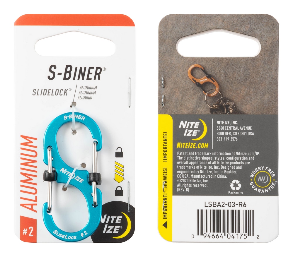 Nite Ize SBiner SlideLock 2 Aluminium Wiregate SCarabiner Clip