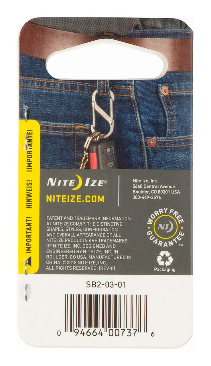 Nite Ize S-Biner #2 Dual Stainless Steel Wiregate S-Carabiner Clip Holds Up  to 10-lbs