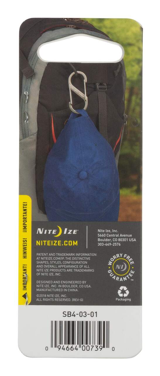 Nite Ize S-Biner #4 Dual Stainless Steel Wiregate S-Carabiner Clip Holds Up  to 75-lbs