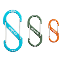 Nite Ize S-Biner Dual Aluminium Wiregate Multi-Size S-Carabiner Clips, 3-pk Front_Flat