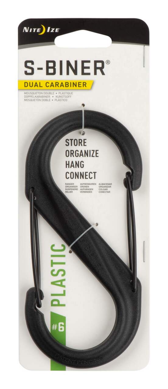 Nite Ize S-Biner #6 Dual Plastic Wiregate S-Carabiner Clip For