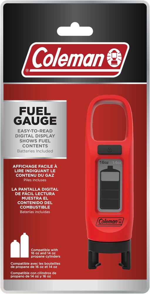 Coleman Digital LED Fuel Gauge, Compatible w/ 14oz & 16oz Propane & MAPPro Cylinders