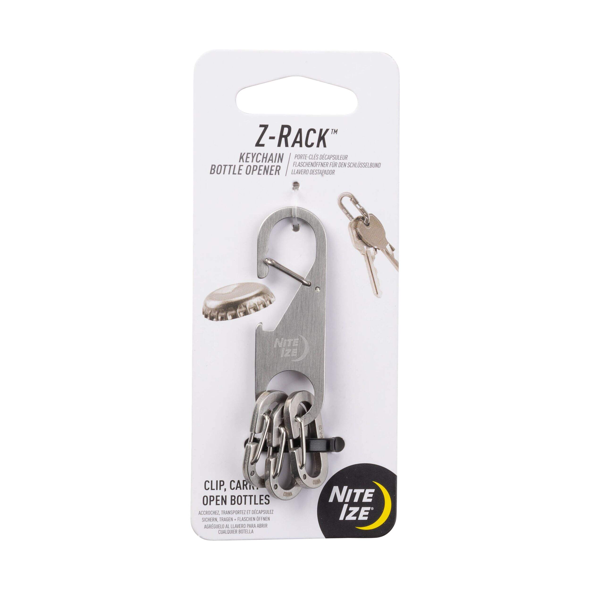 Nite Ize Z-Rack™ Stainless Steel Keychain Bottle Opener Front_Flat