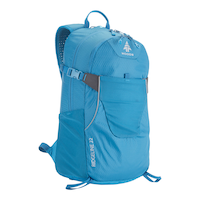 Woods Ridgeline Daypack, 2-Compartment Backpack For Hiking/Camping/Travel, Blue, 22-L Front_Three_Fourths_Angled_Right